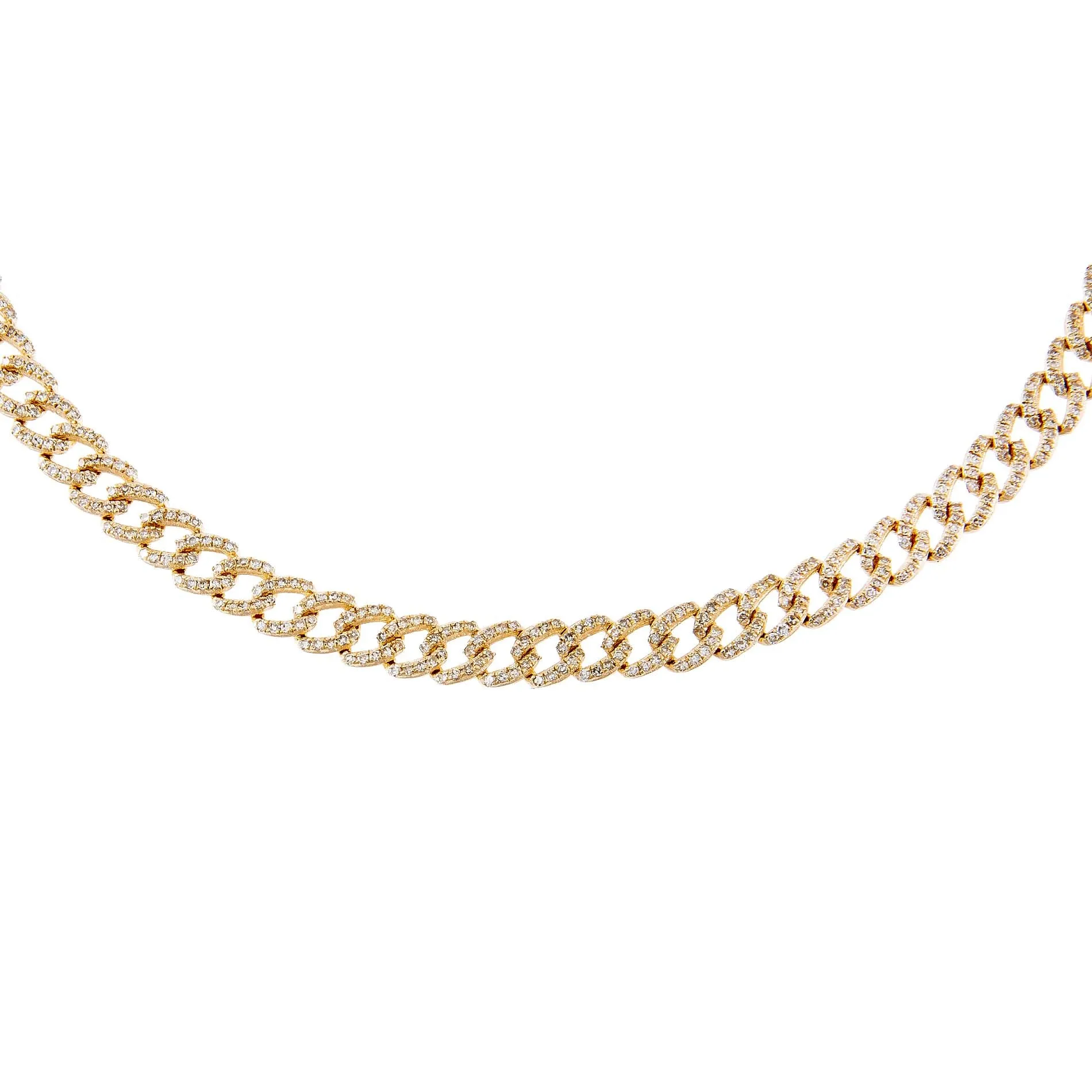 Diamond Cuban Chain Choker 14K