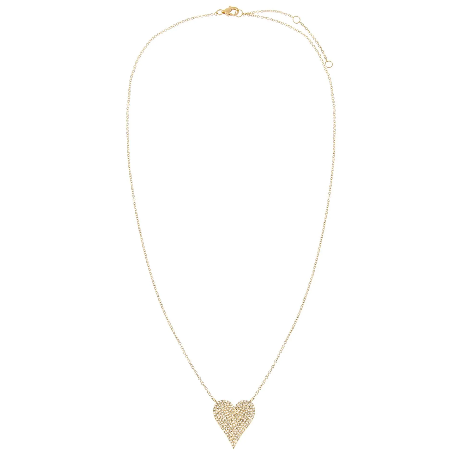 Diamond Large Heart Necklace 14K