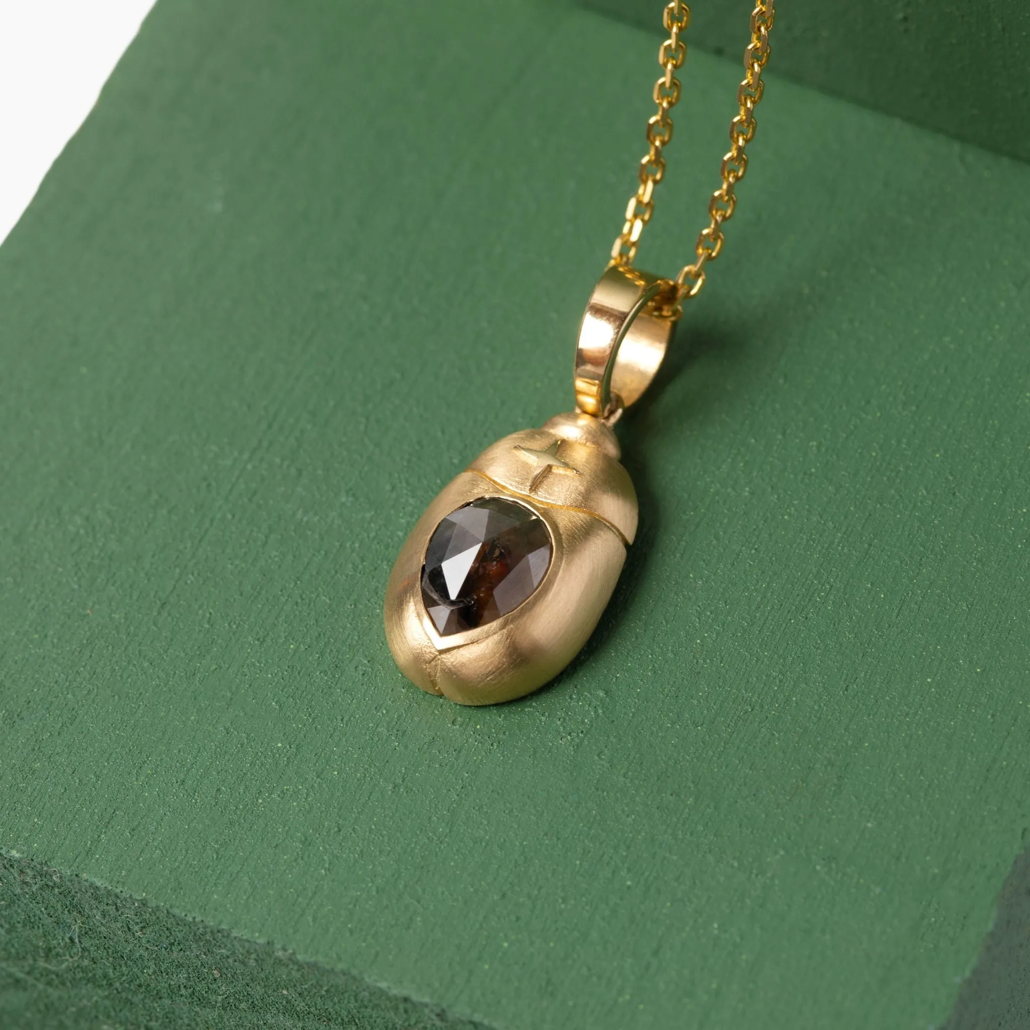 Diamond Scarab Pendant