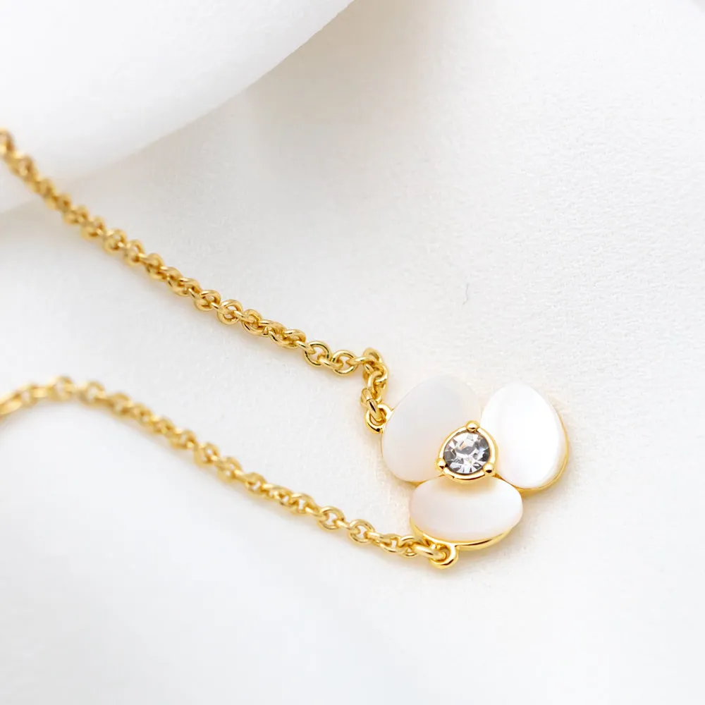 Disco Pansy Mini Pendant Necklace