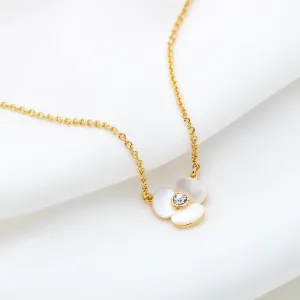 Disco Pansy Mini Pendant Necklace