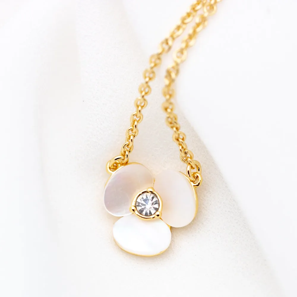 Disco Pansy Mini Pendant Necklace