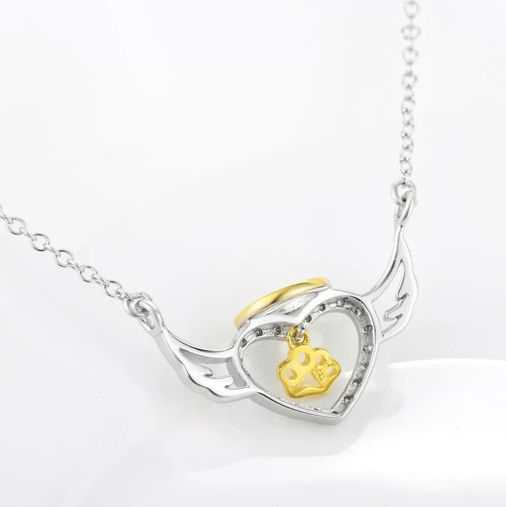 Dog Heaven Guardian Angel Pendant Necklace