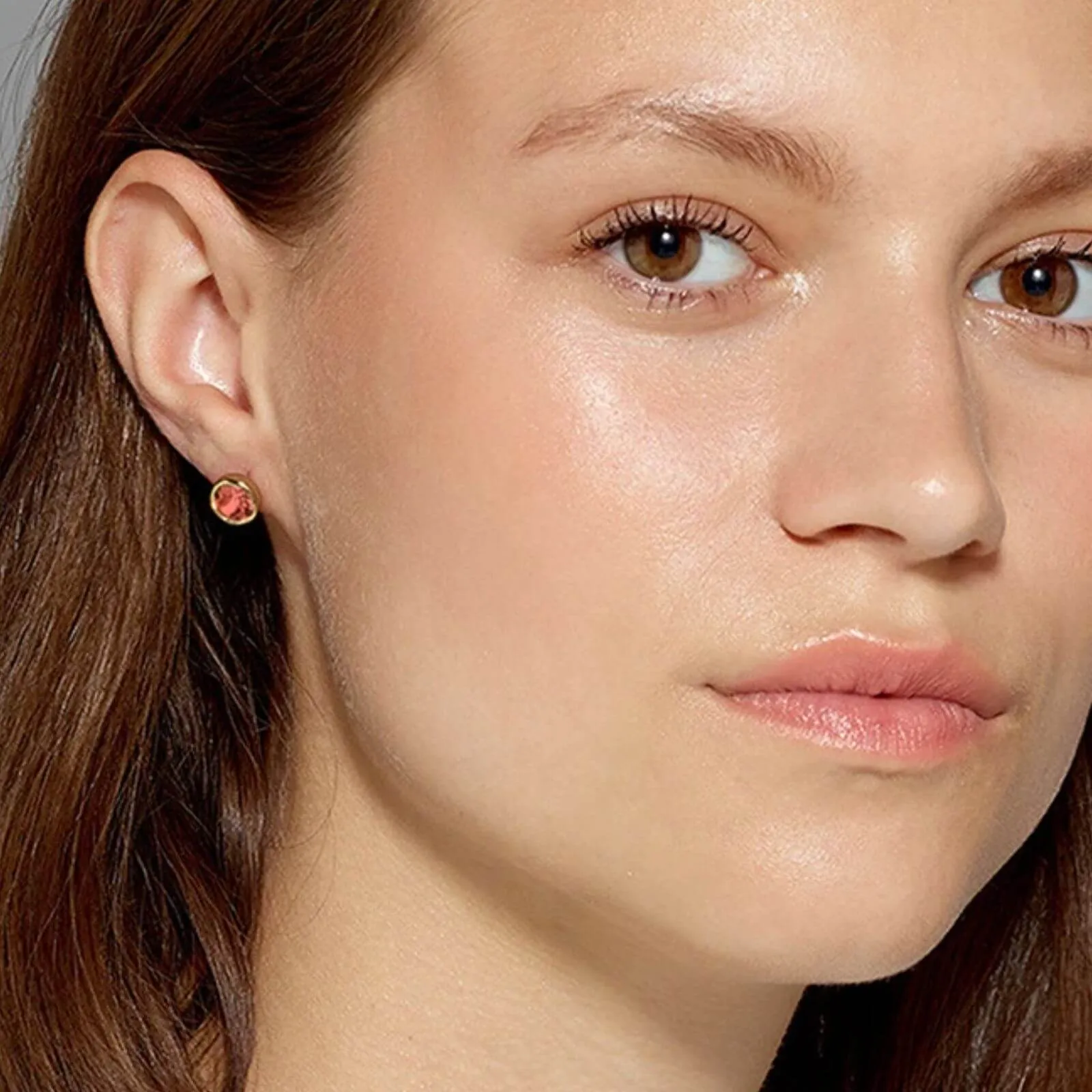 Dyrberg Kern Noble Gold Earrings - Coral