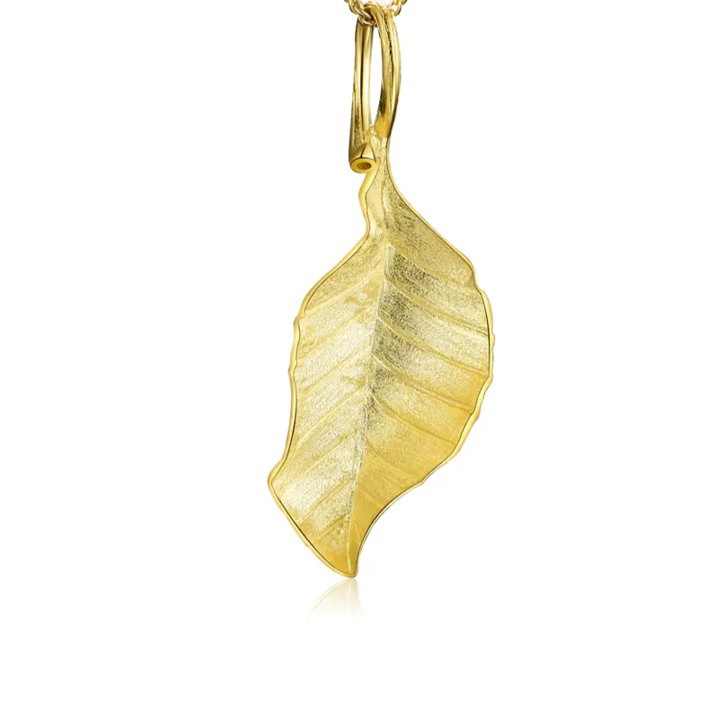Elegant Autumn Long Leaves Necklace