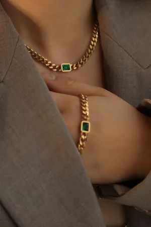Emerald Curb Link Chain