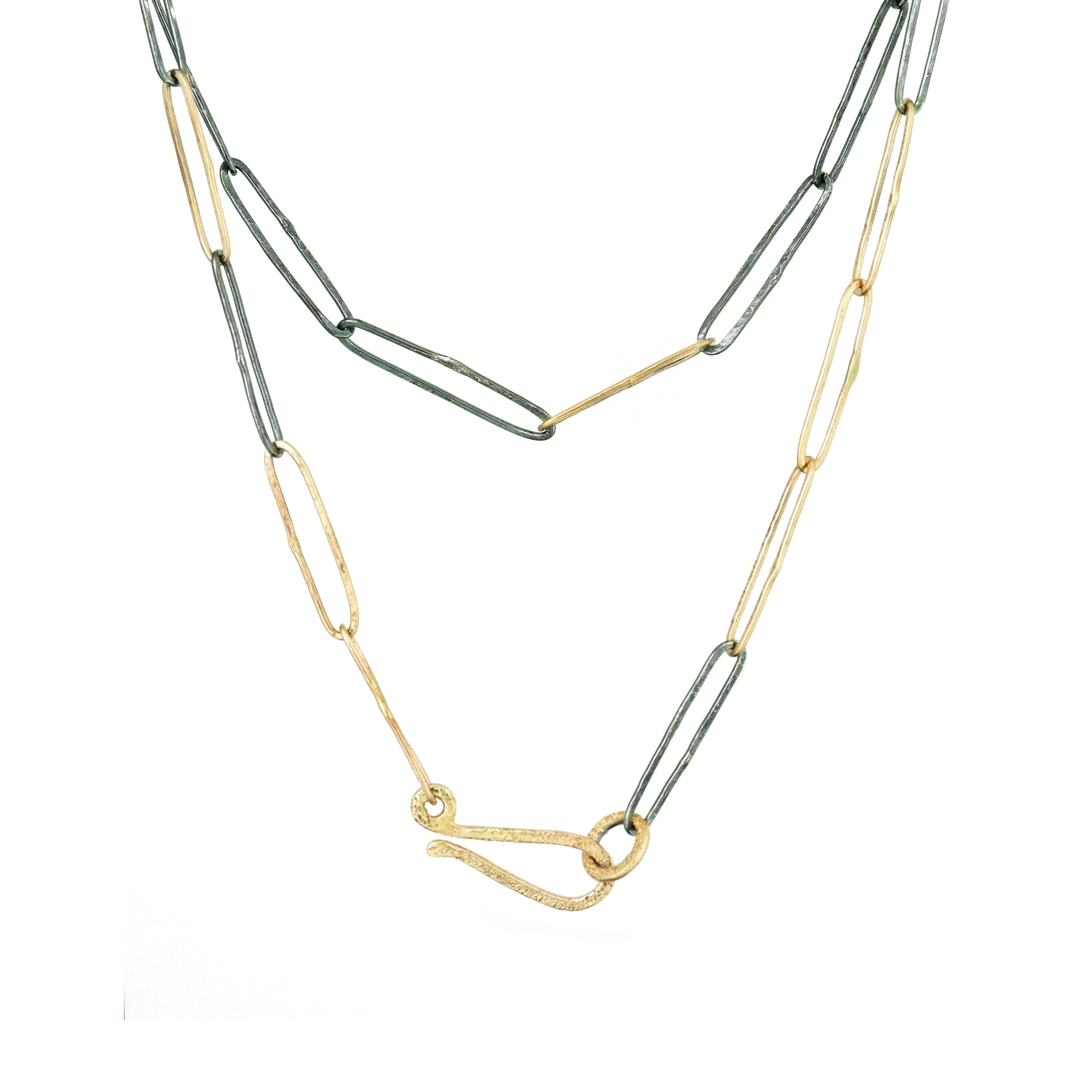 Erin Cuff - Mixed Metal Paper Clip Chain