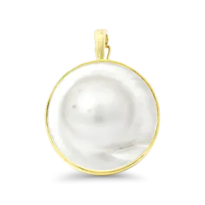 Estate 14k Yellow Gold Mother of Pearl Pendant