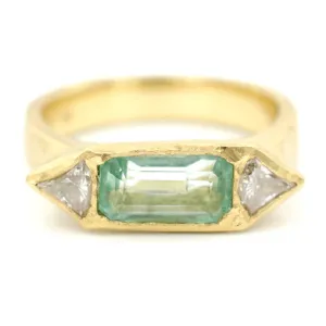 Etruscan Emerald Diamond Ring