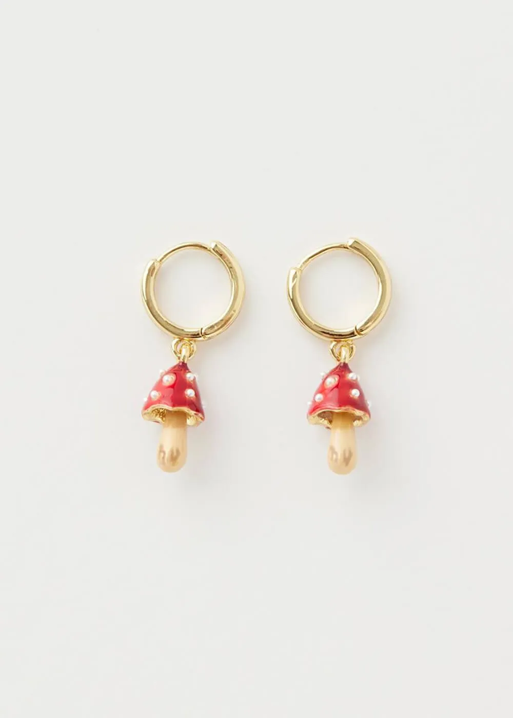 Fable England Mushroom Earrings Red