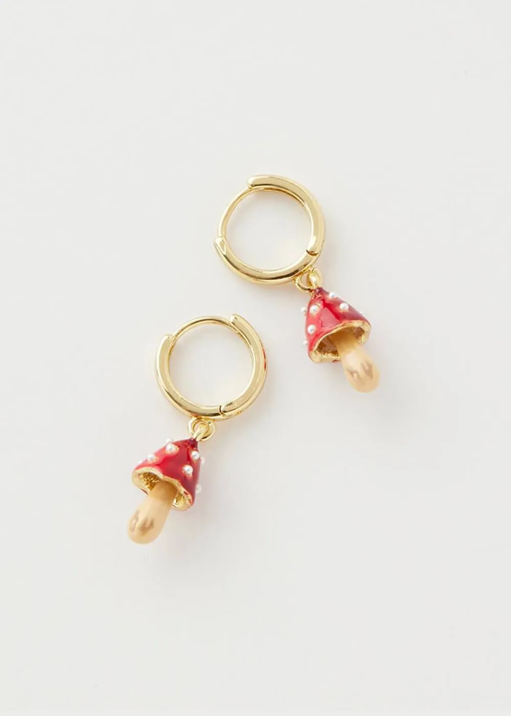 Fable England Mushroom Earrings Red