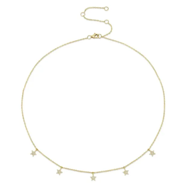 Five Star Pave Necklace