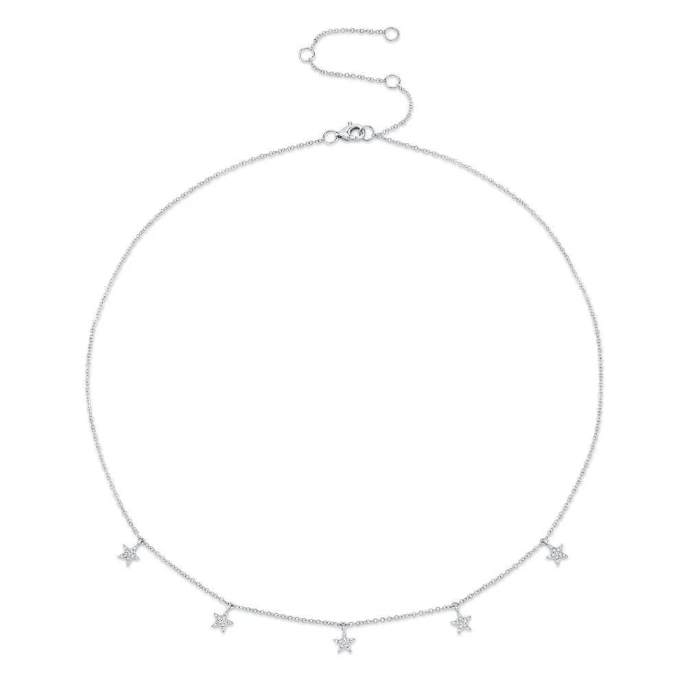 Five Star Pave Necklace