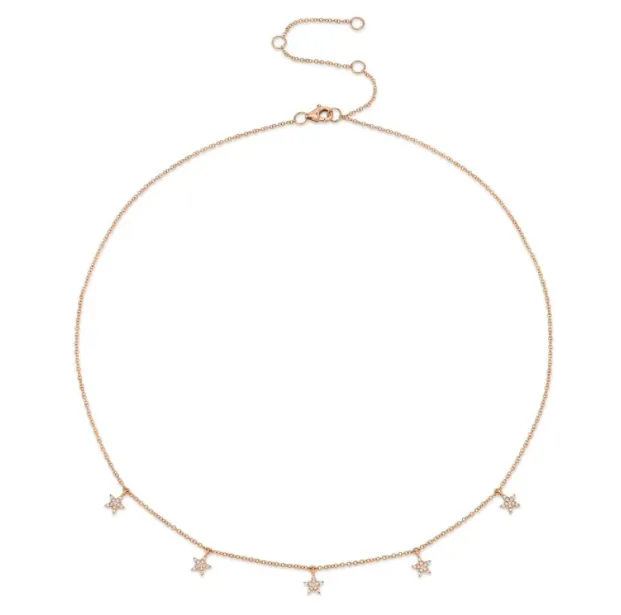 Five Star Pave Necklace