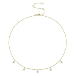Five Star Pave Necklace