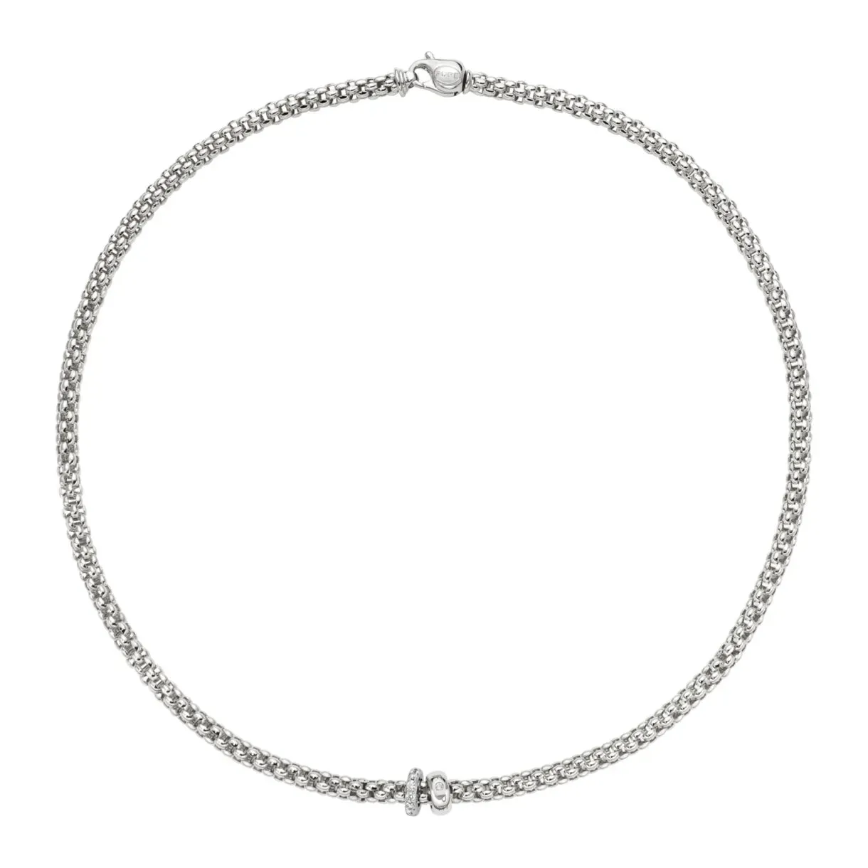 Fope Solo 18k White Gold Flex'it Necklace