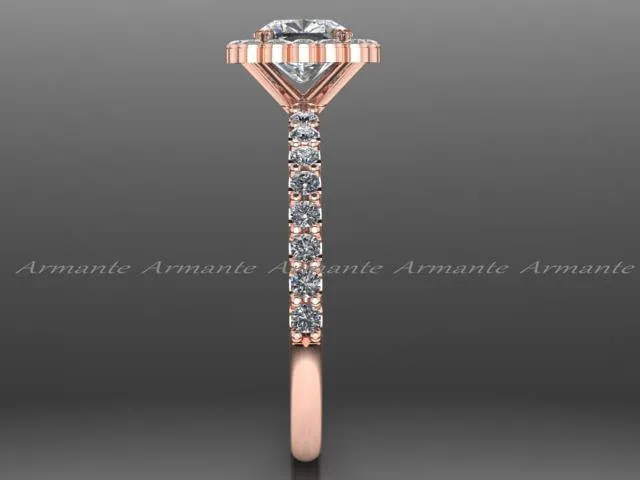 Forever Brilliant Moissanite Diamond Rose Gold Wedding Ring