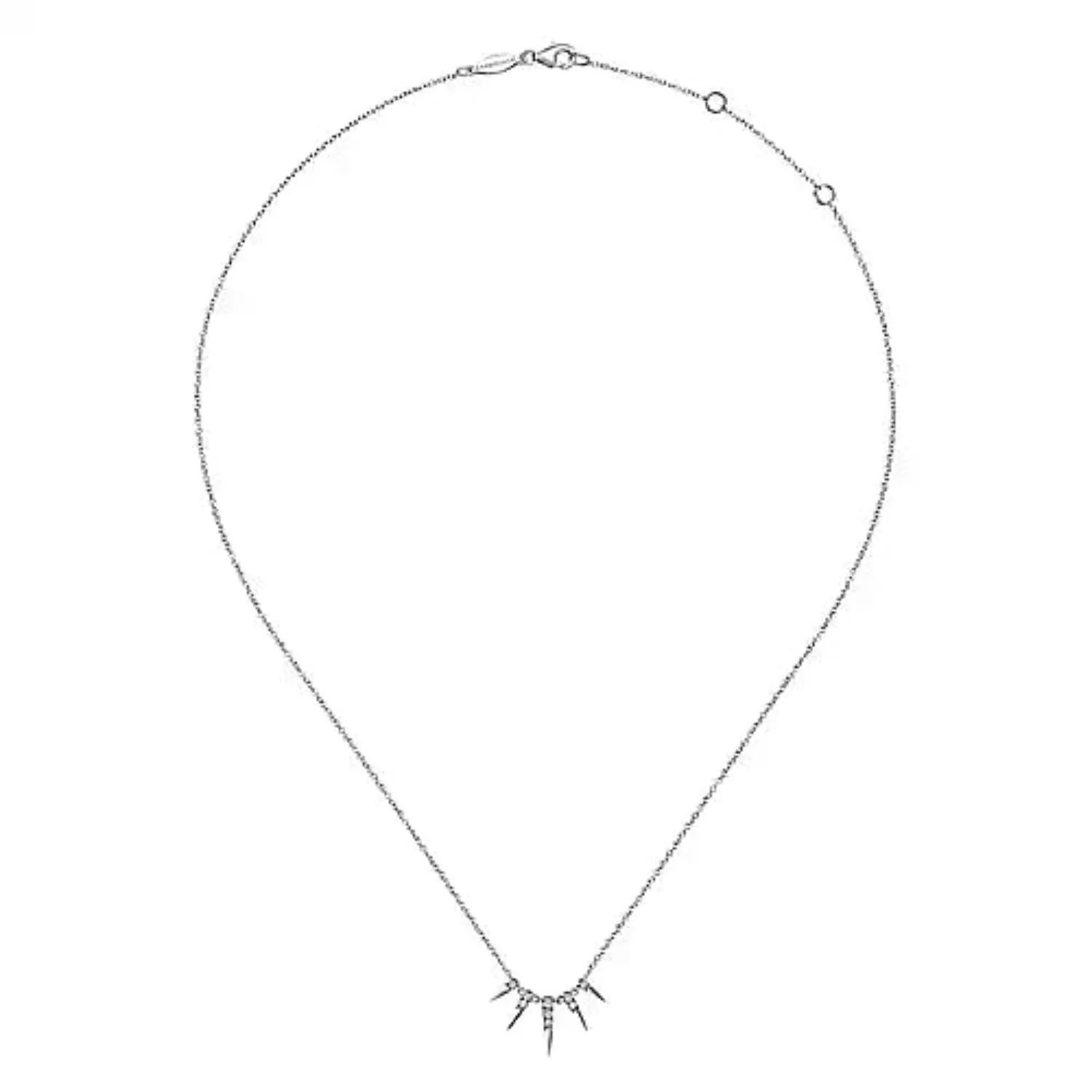Gabriel & Co. Five Golden Spike Diamond Necklace