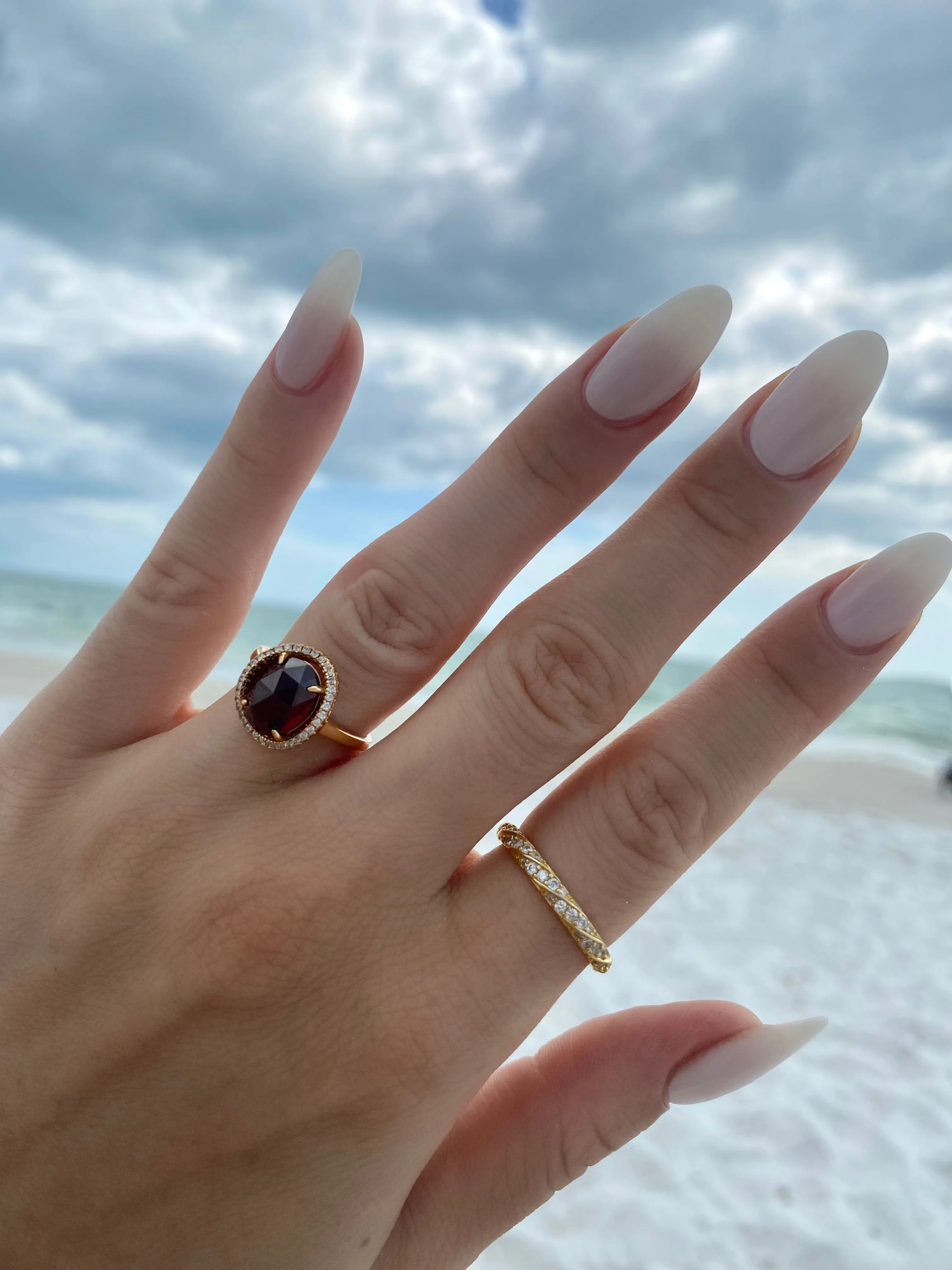 Garnet Ring - Adjustable