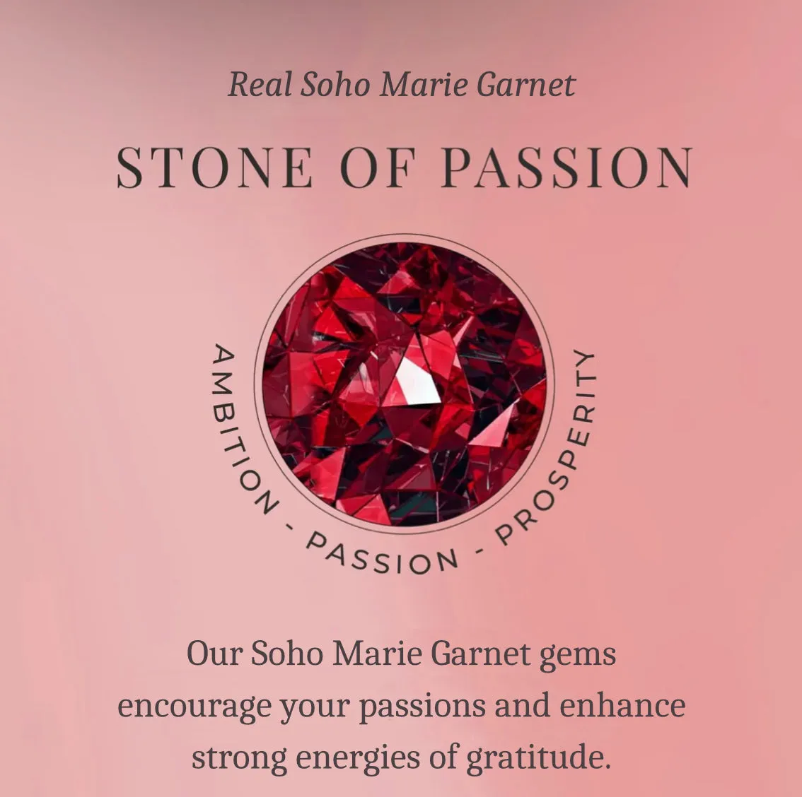 Garnet Ring - Adjustable