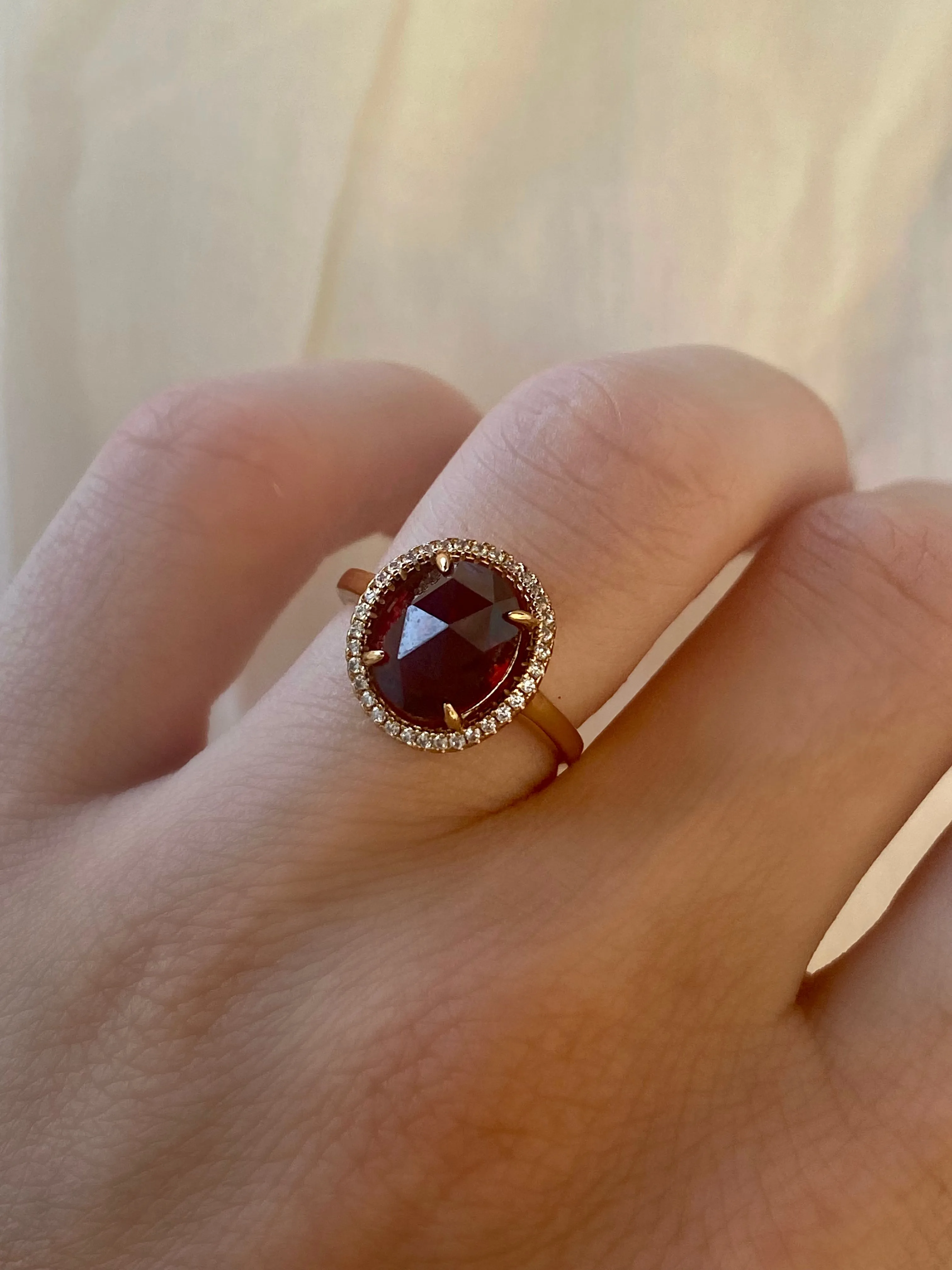 Garnet Ring - Adjustable