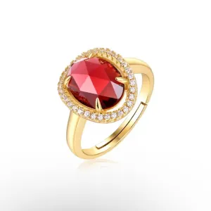 Garnet Ring - Adjustable