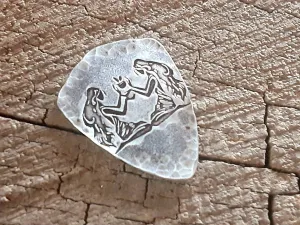 Gemini sterling silver shield style guitar pick