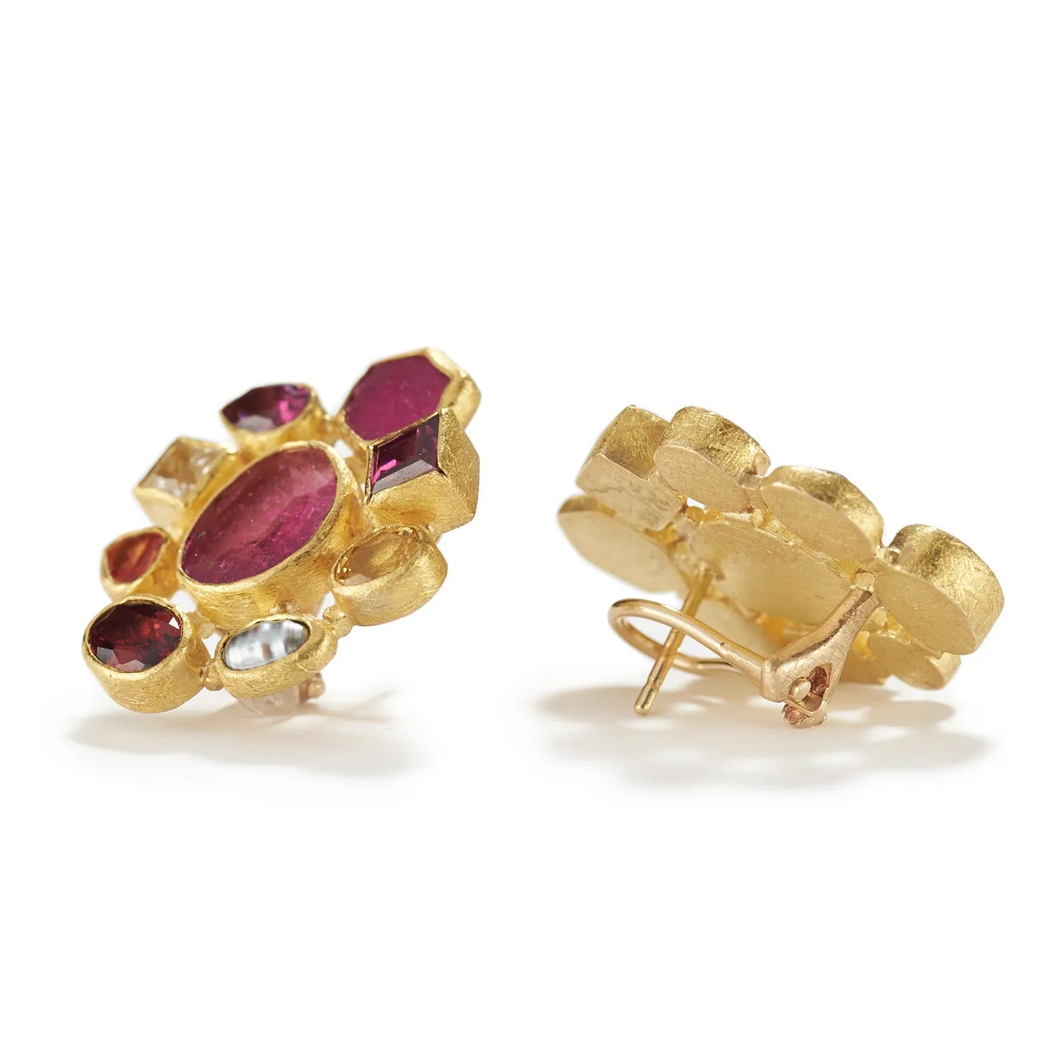 Gemstone Medley with Faceted Pink Tourmaline Earrings