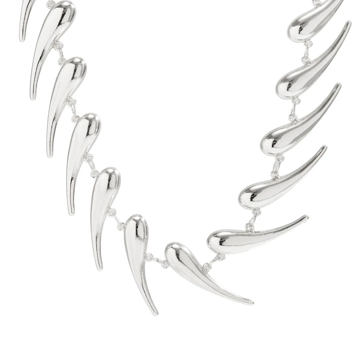 Geometric Gold Silver Plated Waterdrop Necklace