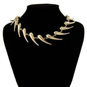 Geometric Gold Silver Plated Waterdrop Necklace