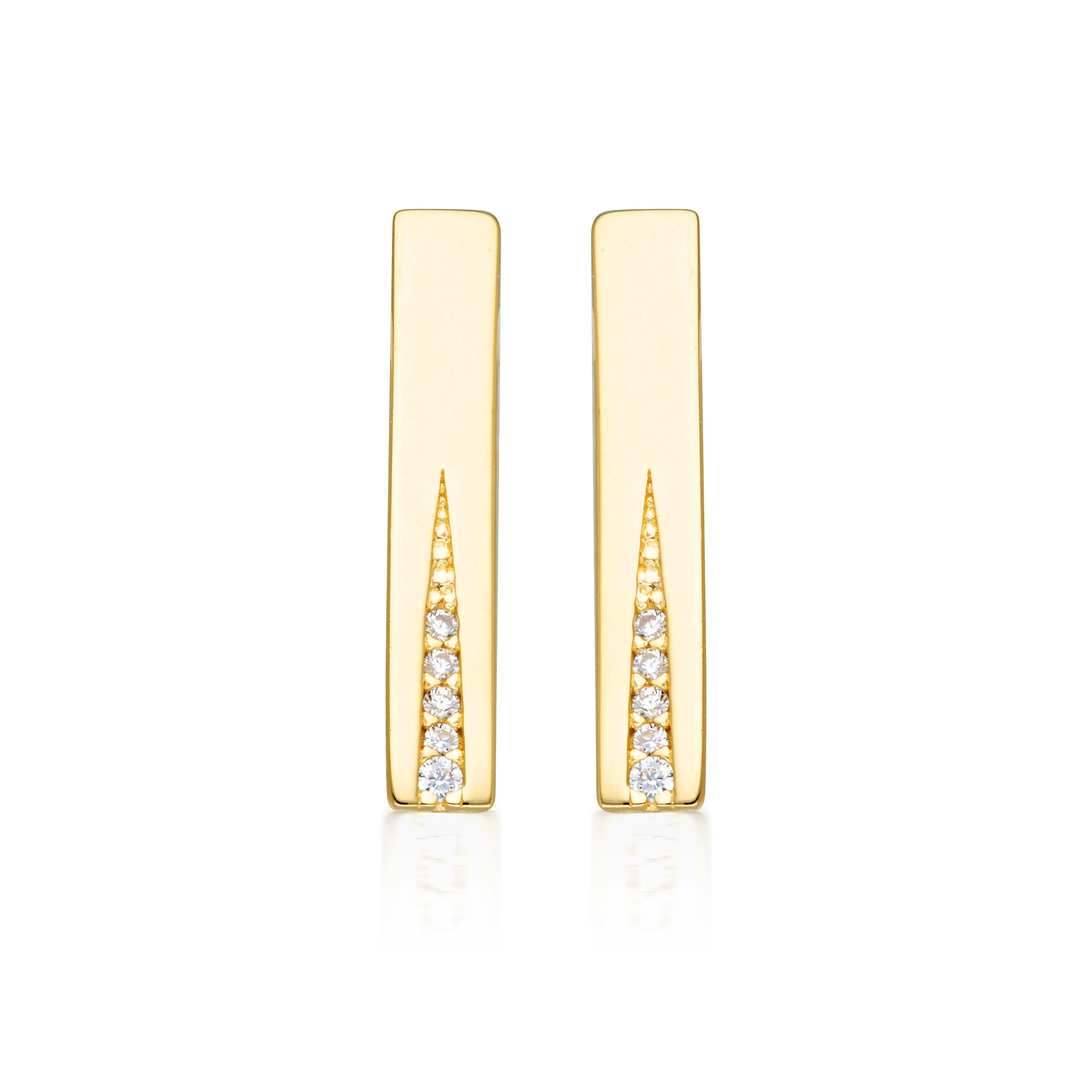 GEORGINI THE LAYERED EDIT GILDED EARRINGS GOLD