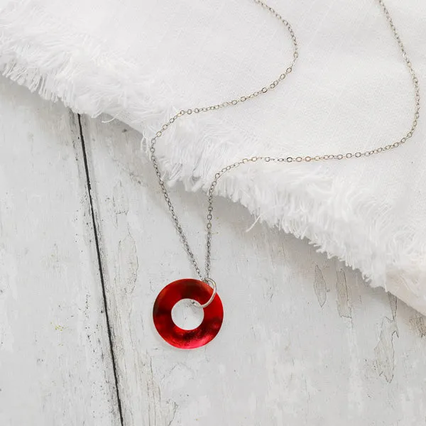 Glass Hoop Necklace