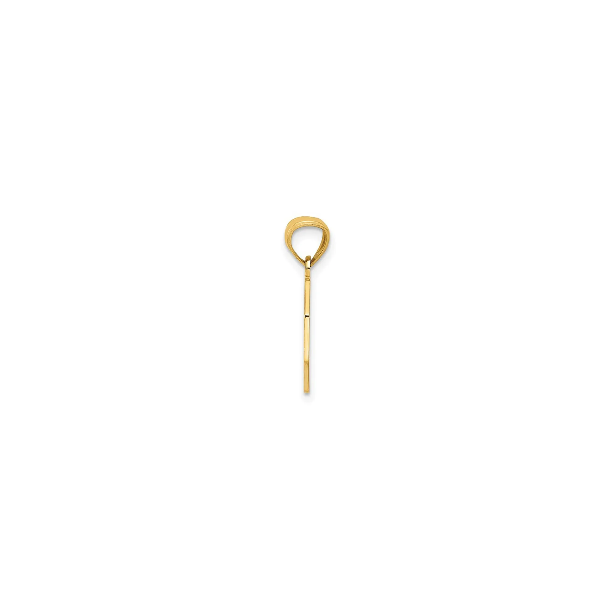Glossy " I'LL NEVER STOP LOVING YOU" Sign Pendant (14K)