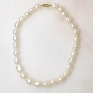 Glossy South Sea Baroque Pearls with Precious Clasp