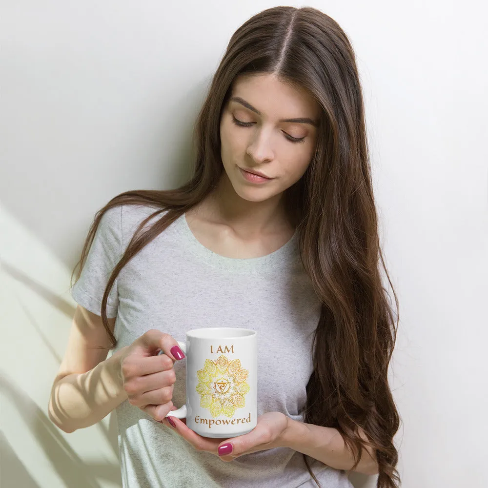 Goddess Swag I AM Empowered~ Solar Plexus Chakra Ceramic Coffee Mug 15 oz.