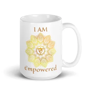 Goddess Swag I AM Empowered~ Solar Plexus Chakra Ceramic Coffee Mug 15 oz.