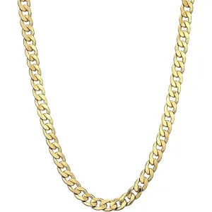 Gold Chain Necklace, 22 Inch Golden Ultra Luxury Looking Feeling Real Solid 14K Gold plated Curb Fake Neck Chain for Party Dancing