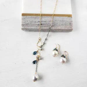 Gold Filled Necklace with Gemstone Accents