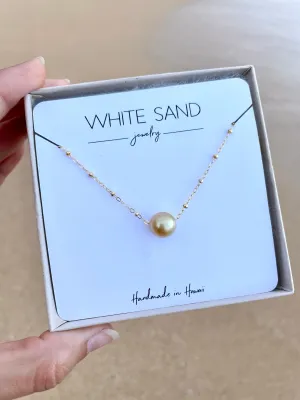Golden South Sea Pearl Satellite Necklace