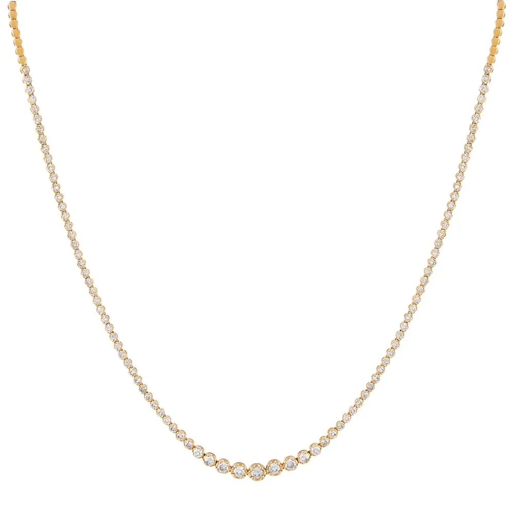 Graduated Diamond Necklace 14K