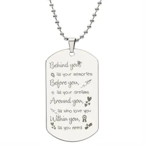 Graduation Gifts for Him, Graduation Dog Tag Necklace