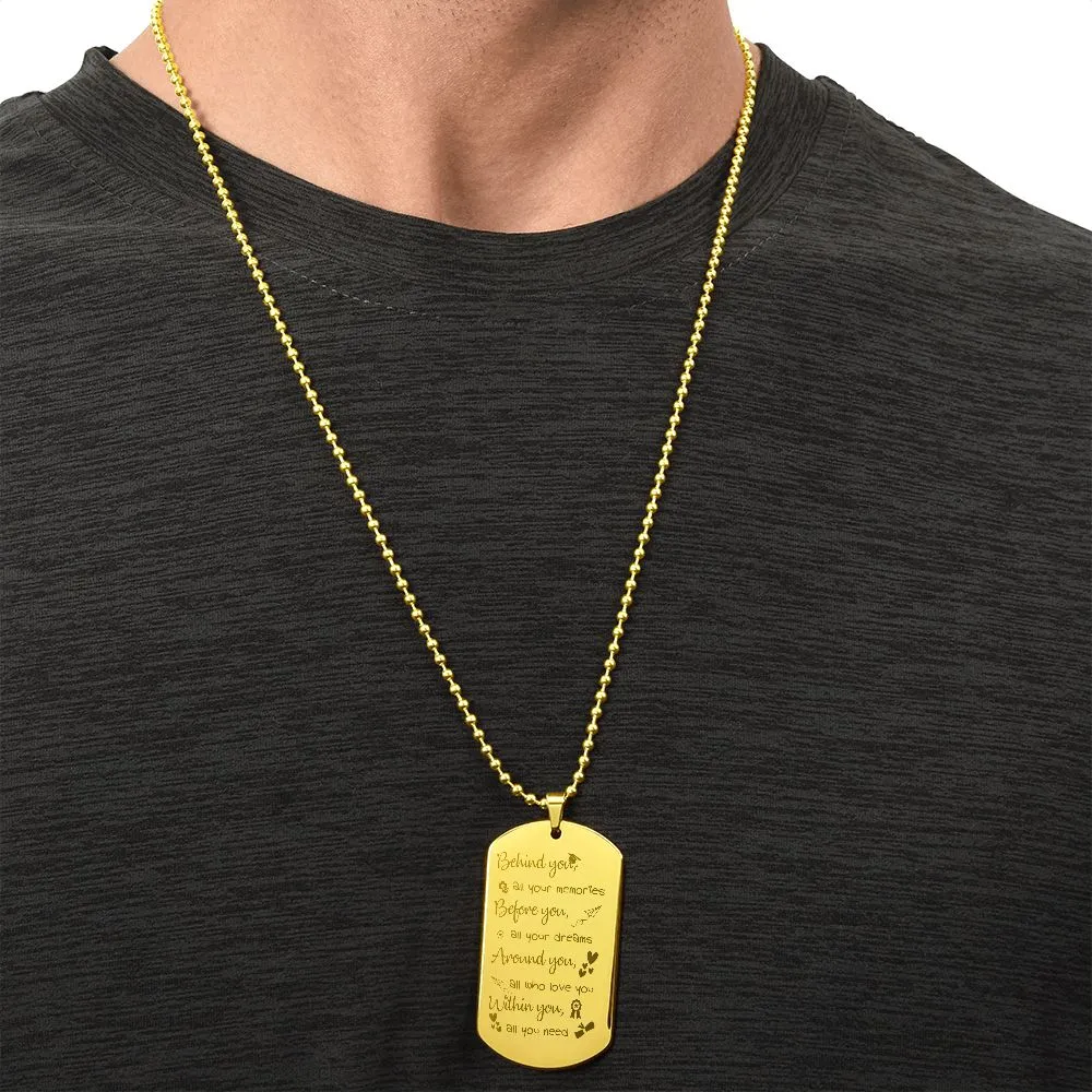 Graduation Gifts for Him, Graduation Dog Tag Necklace