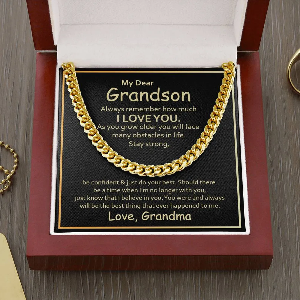 Grandson, I believe in you-From Grandma