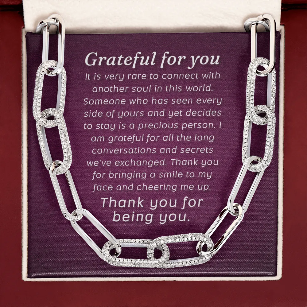 Grateful for you-Forever Linked Necklace for Women