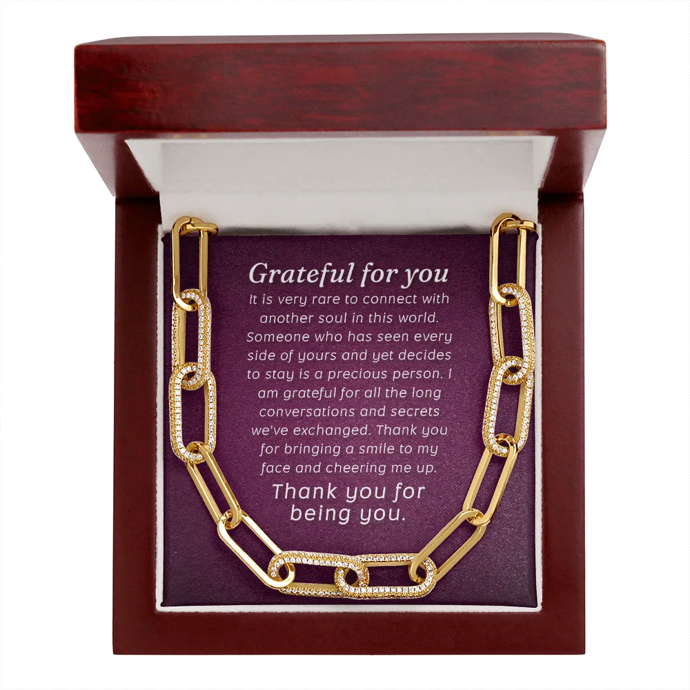 Grateful for you-Forever Linked Necklace for Women