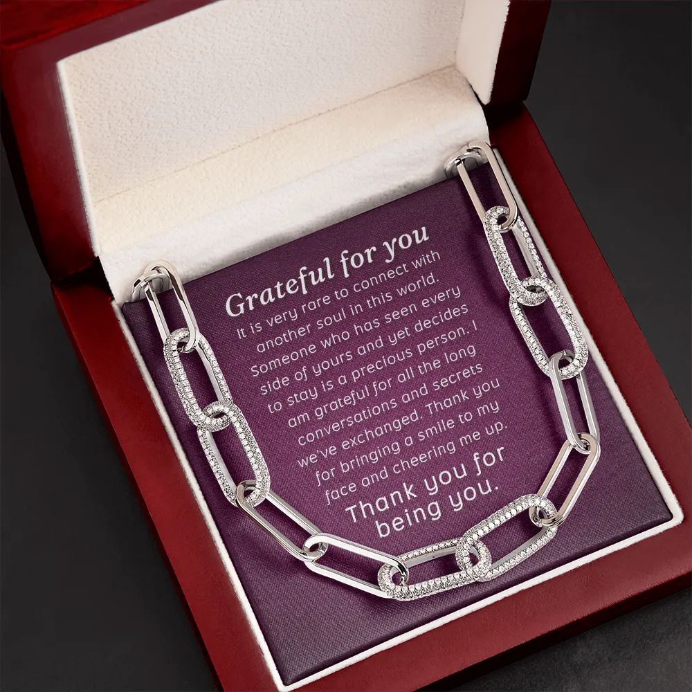 Grateful for you-Forever Linked Necklace for Women