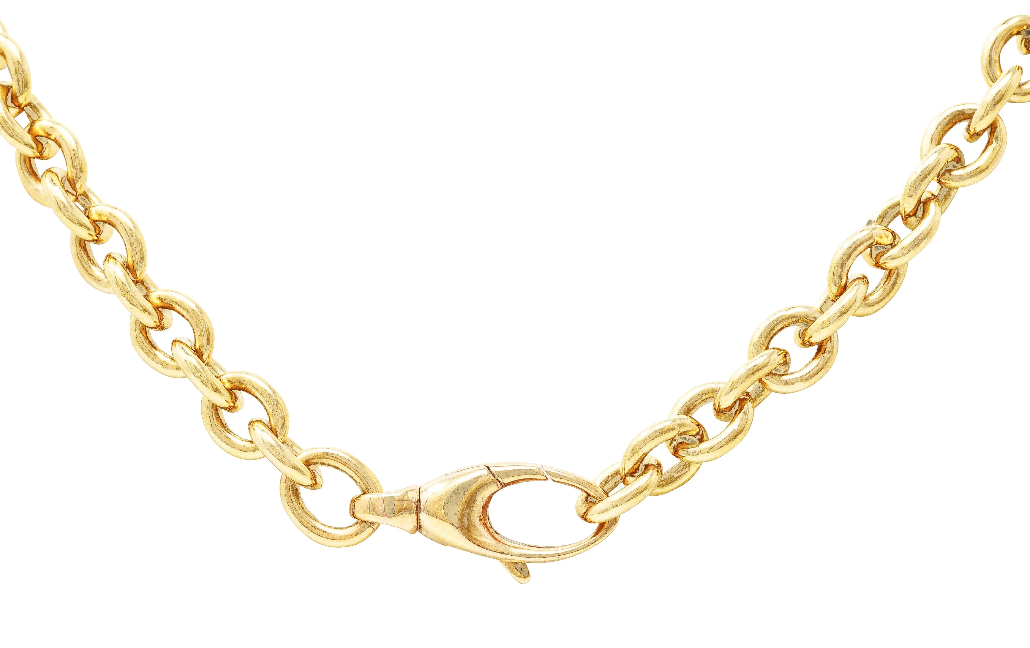 Gucci Contemporary 18 Karat Yellow Gold Horsebit Pendant Necklace