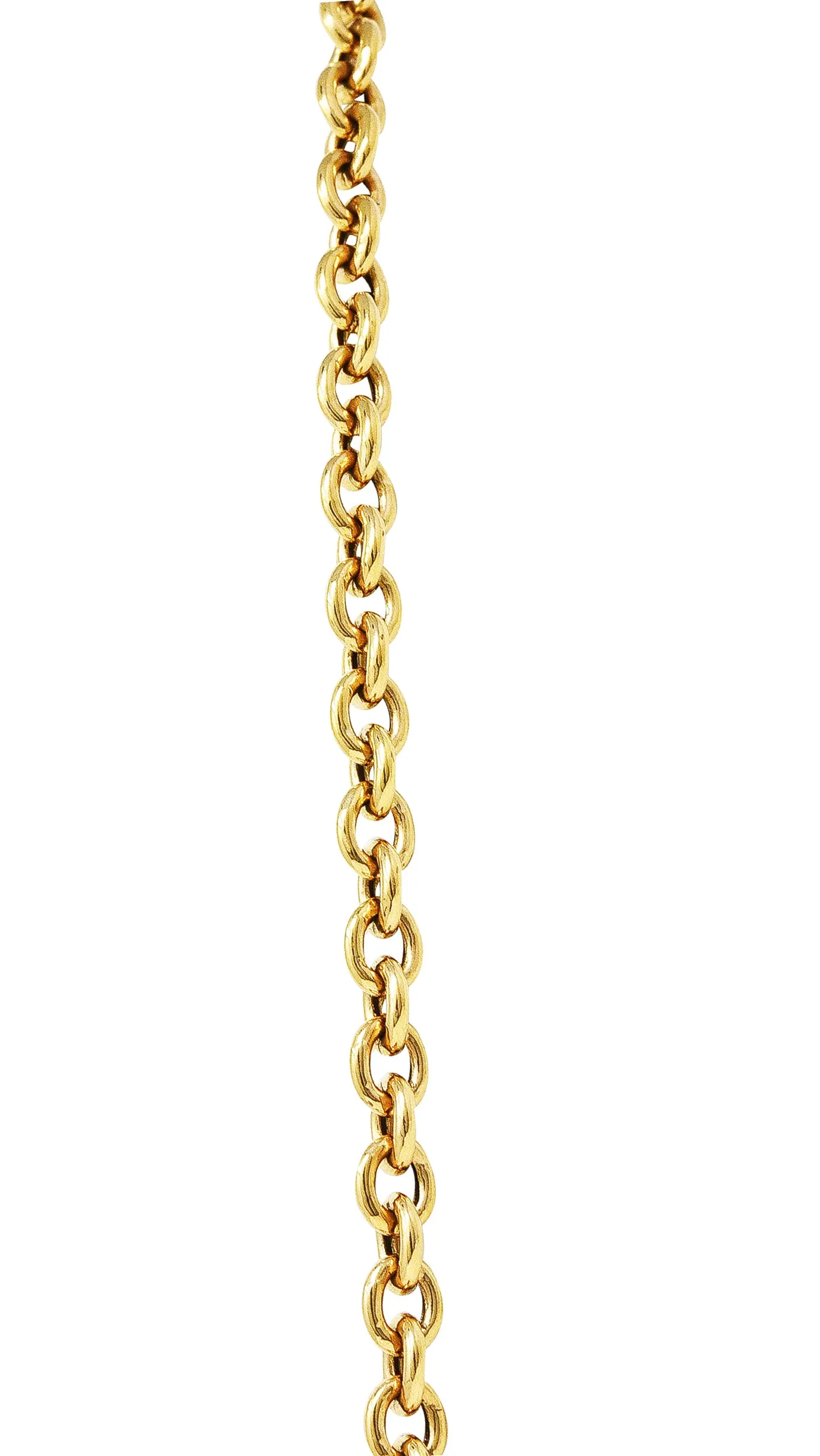 Gucci Contemporary 18 Karat Yellow Gold Horsebit Pendant Necklace