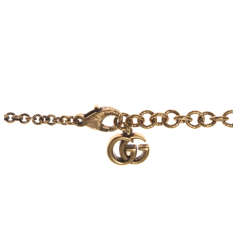 Gucci Enameled Medium Cross Necklace in Gold