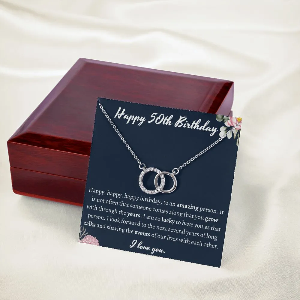 Happy 50th Birthday Pair Necklace